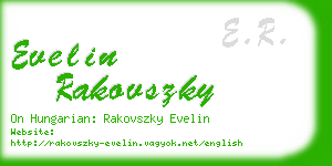 evelin rakovszky business card